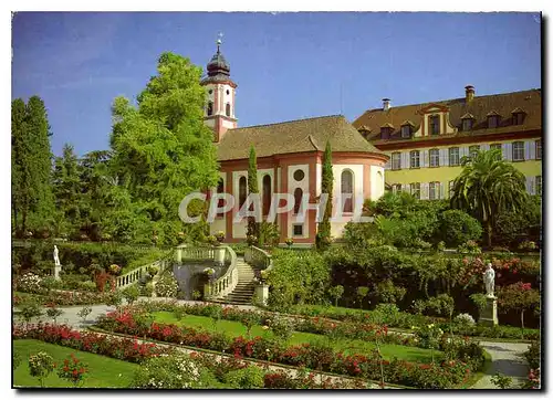 Cartes postales moderne Ile de Mainau au Lac de Constance la roseraie avec le perron menant a la terrasse du chateau