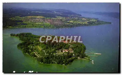 Cartes postales moderne Ile de Mainau au Lac de Constance avec le haut plateau du Bodanruck et le lac interieur dit Lac