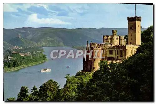 Moderne Karte Schloss Stolzentels am Rhein