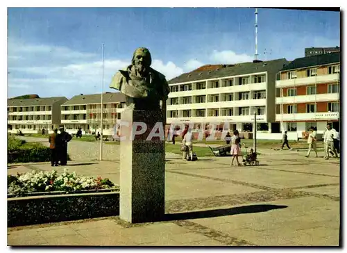 Cartes postales moderne Helgoland Sudstrand mit Denkmal Hoffmann von Fallersleben