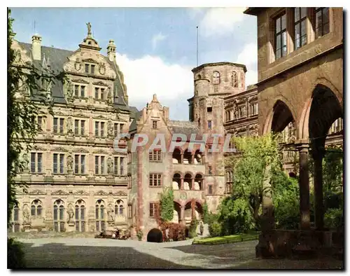 Cartes postales moderne Heidelberg Schlobhot le cour du Chateau