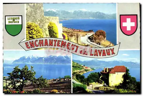 Cartes postales moderne Enchntement du Lavaux La Corniche le Lavaux le Lac Leman Chateau de
