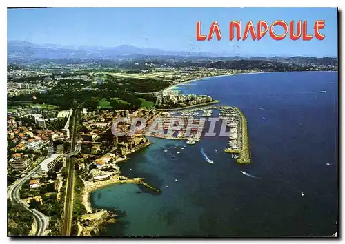 Cartes postales moderne La Cote d'Azur La Napoulle le Chateau et le Nouveau Port vue aerienne