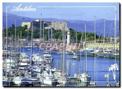 Cartes postales moderne La Cote d'Azur Inoubliable French Riviera Antibes A M le Port et le Fort Carre