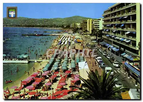 Cartes postales moderne Juan les Pins vue generale sur quelques plages de la Promenade du Soleil