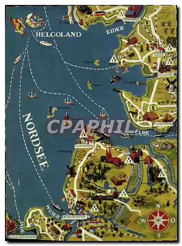 Cartes postales moderne Die Nordsee zwischen Eiden und Jade