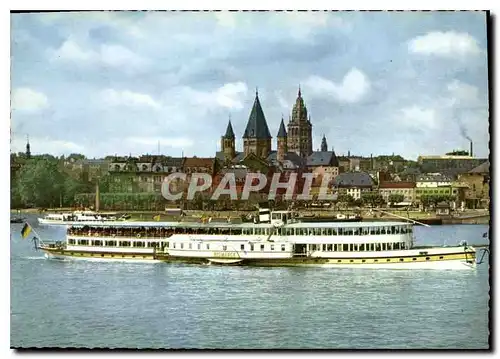 Cartes postales moderne Mainz am Rhein Bateau Bismarck