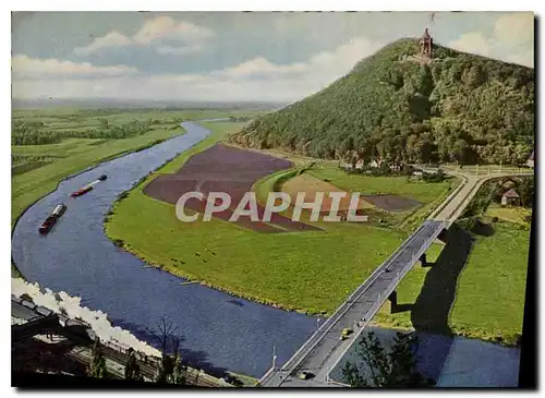 Cartes postales moderne Die Westfalische Pforte Blick vom Jakobsberg Wesergebirge zum Wittekindsberg Wiehen mit dem Kais