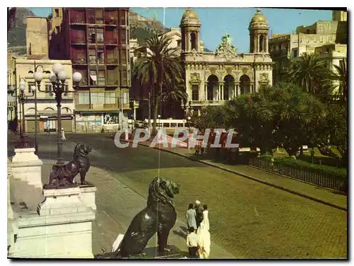 Moderne Karte Oran l'Opera et les Lions de l'Hotel de Ville