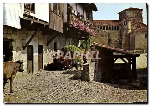 Moderne Karte Santillana del Mar Santander Collegiale