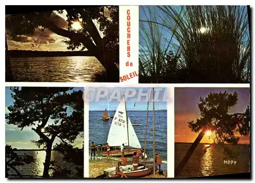 Cartes postales moderne France la Cote d'Argent Couchers de soleil sur l'Atlantique