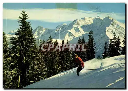 Cartes postales moderne Skieur dans les Alpes