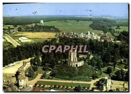 Cartes postales moderne En Normandie Gisors Eure Capitale du Vexin Normand Vue aerienne du chateau fort au centre le don