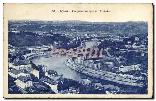 Cartes postales Lyon Vue panoramique sur la saone