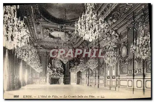Cartes postales Lyon L'Hotel de Ville La Grande Salle des Fetes