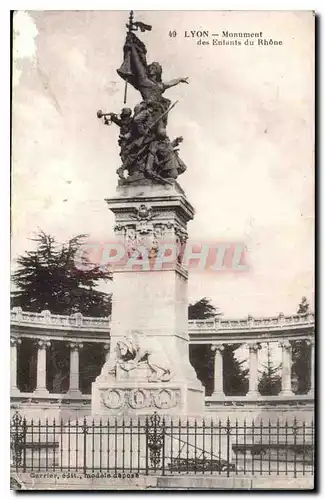 Ansichtskarte AK Lyon Monument des Enfants du Rhone