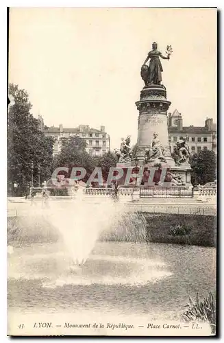 Cartes postales Lyon Monument de la Republique Place Carnot