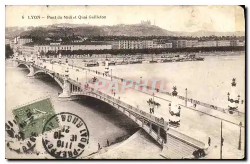 Cartes postales Lyon Pont du Midi Quai Gailleton