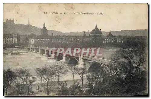 Cartes postales Lyon Pont de l'Hotel Dieu