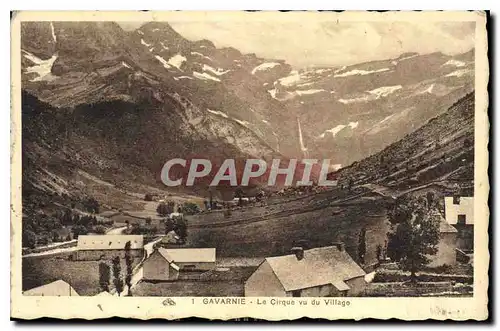 Cartes postales Gavarnie le Cirque vu du Village