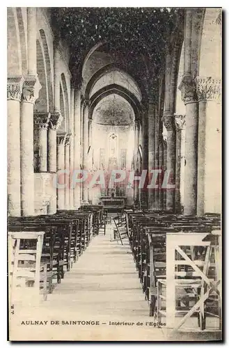 Ansichtskarte AK Aulnay de Saintonge Interieur de l'Eglise