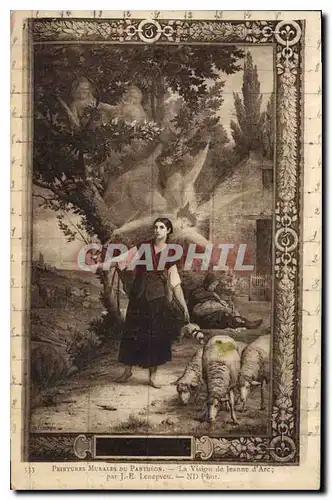 Cartes postales Peintures Murales du Pantheon La Vision de Jeanne D'Arc