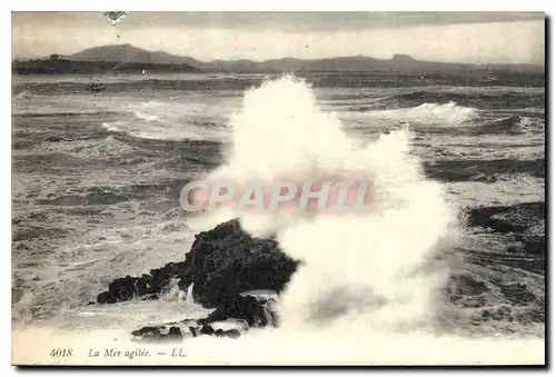 Cartes postales La Mer agitee