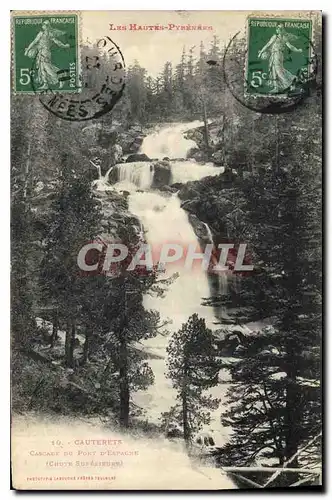 Cartes postales Les Hautes Pyrenees Cauterets Cascade du Port d'Espagne