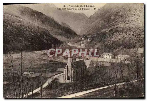 Cartes postales Route de Gavarnie Vue sur Gedre et sa Vallee