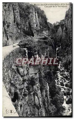 Cartes postales Route des Grands Goulets Drome Cascade de la Vernaison