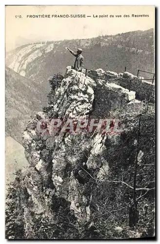 Cartes postales Frontiere Franco Suisse le point de vue des Recrettes