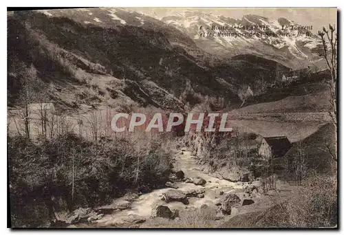 Cartes postales Route de Gavarnie le Torrent et les Montaynes de St Sauveur