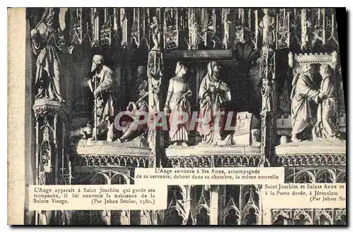 Cartes postales L'Agne annonce a Sta Anne accompagne L'Ange apparait a Saint Joachim qui garde ses trupeaux Sain