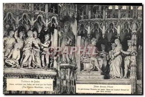 Cartes postales Trahison de Judas Jesus devant Pilate Chartres