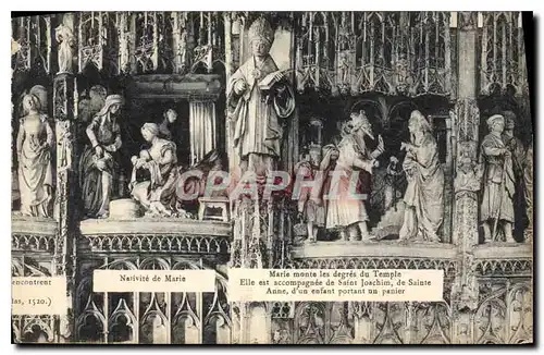 Cartes postales Nativite de Marie Marie monte les degres du Temple Chartres