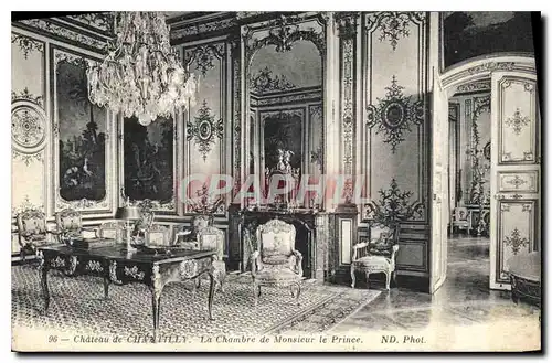 Cartes postales Chateau de Chantilly La Chambre de Monsieur le  Prince