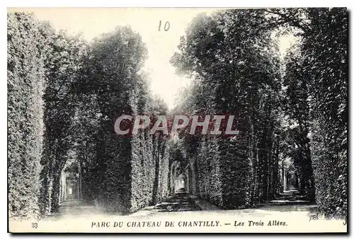 Cartes postales Parc du Chateau de Chantilly Les Trois Allees