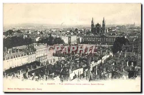 Cartes postales Nancy Vue Generale prise depute saint Epvar