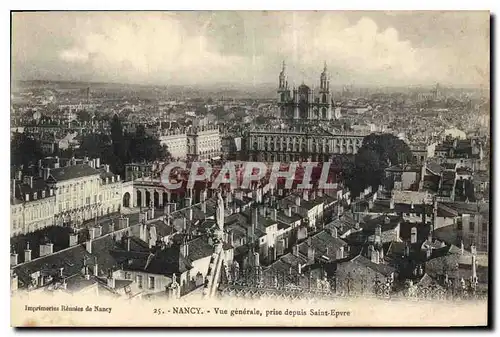 Ansichtskarte AK Nancy Vue generale prise depuis Saint Epvre