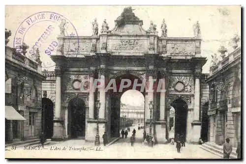 Cartes postales Nancy L'Arc de Triopmhe