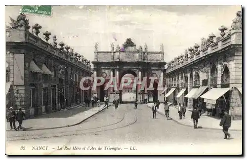 Cartes postales Nancy La Rue Here et l'Arc de Triomphe