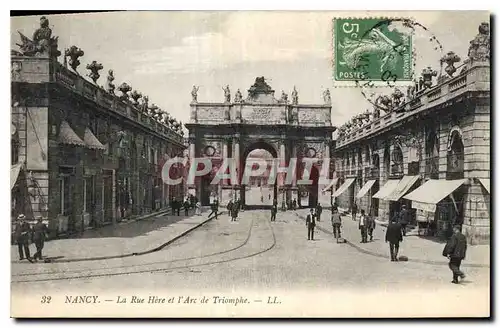 Cartes postales Nancy La Rue Here etL'Arc de Triomphe