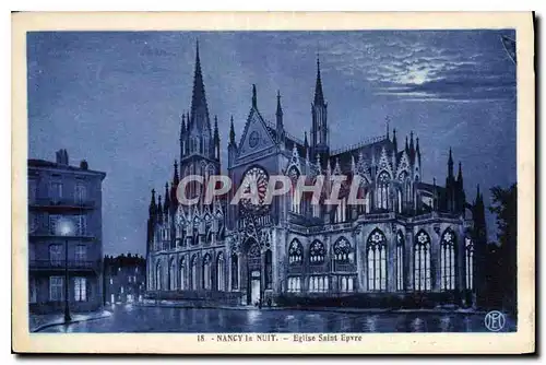 Cartes postales Nancy la Nuit eglise Sain Epvre