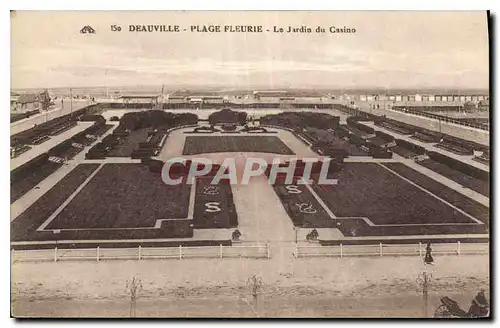 Cartes postales Deauville Plage Fleurie Le jardin du Casino