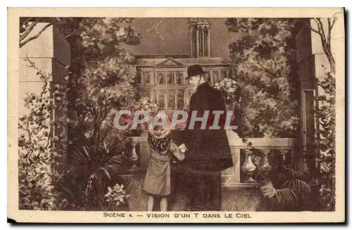 Cartes postales Vision d'un T Dans le Ciel