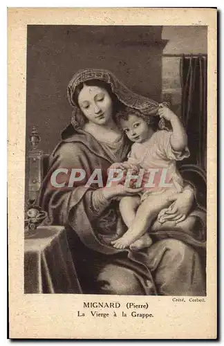 Cartes postales Mignard Pierr La Vierge a la Grappe
