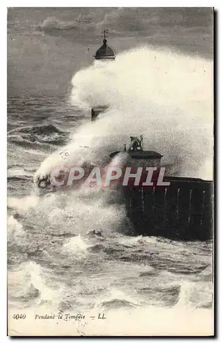 Ansichtskarte AK Pendant la Tempete Phare