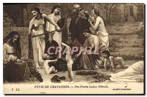 Cartes postales Puvis de Chavannes Pro Patria Ludus Detail