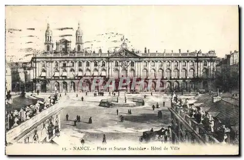 Cartes postales Nancy  Place et Statue Stanislas Hotel de Ville