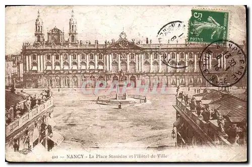 Cartes postales Nancy La Place Stanislas et l'Hotel de Ville